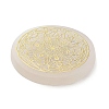 Flat Round Natural Selenite Slice Coasters AJEW-C042-01B-2