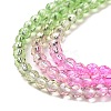 Transparent Gradient Color Glass Beads Strands GLAA-G101-2mm-09-5