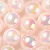 UV Plating Rainbow Iridescent Acrylic Beads PACR-E001-03H-1
