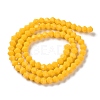 Opaque Solid Color Imitation Jade Glass Beads Strands GLAA-F029-P4mm-04-2