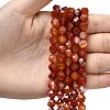 Natural Red Banded Agate Beads Strands G-Z119-A05-02-2