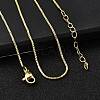 1MM Brass Box Chain Necklaces NJEW-M108-11G-4