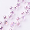 Transparent Glass Beads Strands GLAA-T006-14G-1