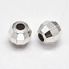 Faceted Round 925 Sterling Silver Beads STER-F012-02E-1