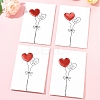 4Pcs Kraft Paper Greeting Cards AJEW-FS0001-30B-7