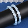 Dyed Natural Selenite Column Beaded Stretch Bracelets for Women BJEW-I312-05A-3