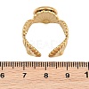 Shell Shape 304 Stainless Steel Cuff Ring Components SA-CBA098D-03G-B-3