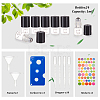 BENECREAT 24Pcs Transparent Glass Roller Ball Bottles with Scal and Plastic Cover DIY-BC0006-46-3