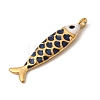 304 Stainless Steel Enamel Pendants STAS-B128-52G-04-2