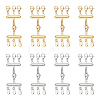8Pcs 2 Colors 304 Stainless Steel Multi-strand Clasps with Lobster Claw Clasps FIND-UN0001-65-1