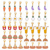 40Pcs 10 Style Alloy Enamel Pendant Decoration HJEW-HY00062-1