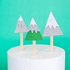 Paper Christmas Trees Cake Insert Card Decoration DIY-H108-30-5