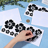 Gorgecraft 4 Sheets 2 Colors Flower PVC Waterproof Car Stickers DIY-GF0008-94A-3