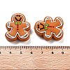 Christmas Gingerbread Man Silicone Beads SIL-U005-01A-3