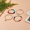 4Pcs 4 Style Natural Mixed Gemstone Beaded Stretch Bracelets Set BJEW-JB09222-6