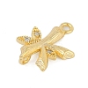 Brass Crystal Rhinestone Letter Links Connector Charms KK-S395-06G-K-2