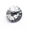 Glass Rhinestone Button BUTT-WH0015-21E-01-1
