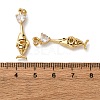 Brass Pave Cubic Zirconia Pendants KK-A271-05G-02-3
