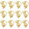 Butterfly Iron Napkin Rings AJEW-WH20070-109G-7