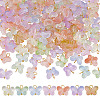 120Pcs Butterfly Gradient Color Baking Paint Transparent Glass Charms PALLOY-HY00098-1