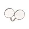 Non-Tarnish 304 Stainless Steel Open Cuff Ring Findings STAS-E124-05L-P-1