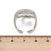 304 Stainless Steel Open Cuff Rings for Women RJEW-K296-03A-GP-5