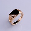 Alloy Micro Pave Cubic Zirconia Finger Rings for Men FS-WGE231C-15-1