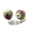 Vintage Style Glazed Ceramic Porcelain Beads PORC-H013-01-09-2