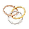 201 Stainless Steel Trinity Interlocking Ring Finger Rings FS-WG6776A-01-3