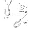 SHEGRACE Rhodium Plated 925 Sterling Silver Initial Pendant Necklaces JN917A-2