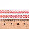 Baking Paint Transparent Glass Beads Strands DGLA-A035-T4mm-A01-5