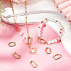 8Pcs 2 Styles Brass Spring Gate Rings KK-BBC0014-16-4