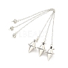 Brass Cable Chain Pointed Dowsing Pendulums HJEW-D004-04P-1