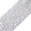Electroplate Glass Beads Strands X-EGLA-D018-8x8mm-01-4