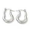 Non-Tarnish 304 Stainless Steel Twist Oval Hoop Earrings for Women EJEW-G293-07P-1