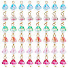 SUNNYCLUE 120Pcs 6 Colors Electroplate Glass Charms GLAA-SC0001-70-1