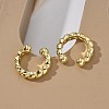 Rack Plating Brass Twist Rope Shape Cuff Earrings EJEW-G288-08G-1