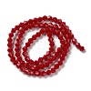Opaque Solid Color Imitation Jade Glass Beads Strands GLAA-F029-P4mm-01-2