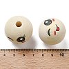 Printed Schima Wood European Beads WOOD-G023-14B-3