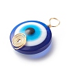 Transparent Evil Eye Resin Pendants PALLOY-JF01846-01-4