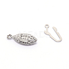 316 Surgical Stainless Steel Box Clasps STAS-WH0009-05P-1