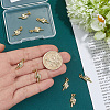 10Pcs Brass Micro Pave Cubic Zirconia Pendants KK-BBC0028-54-3