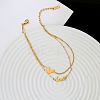 Love Heart 304 Stainless Steel Double Layer Anklets for Women FS-WG96390-01-4