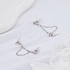 1 Pair Zinc Alloy with Crystal Rhinestone Stud Earrings for Women EJEW-LP0004-69P-3