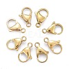 Ion Plating(IP) 304 Stainless Steel Lobster Claw Clasps LS-STAS-H353-F-02G-1