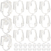 24Pcs Brass Clip-on Earring Converters Findings KK-SP0001-16S-1