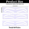 60Pcs 3 Styles Plastic Eyebrow Tattoo Practice Skin AJEW-CP0009-58B-2