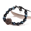 Natural Tiger Eye Beaded Bracelets PW-WG13BB1-01-3