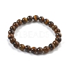 Natural Tiger Eye Bead Stretch Bracelets X-BJEW-K212-B-028-4