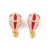 Brass Enamel Pendant Bails KK-H524-13G-1